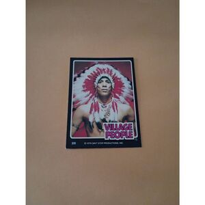 Vintage 1979 Village People Trading Card #28 Disco Era Vintage Music Collectible